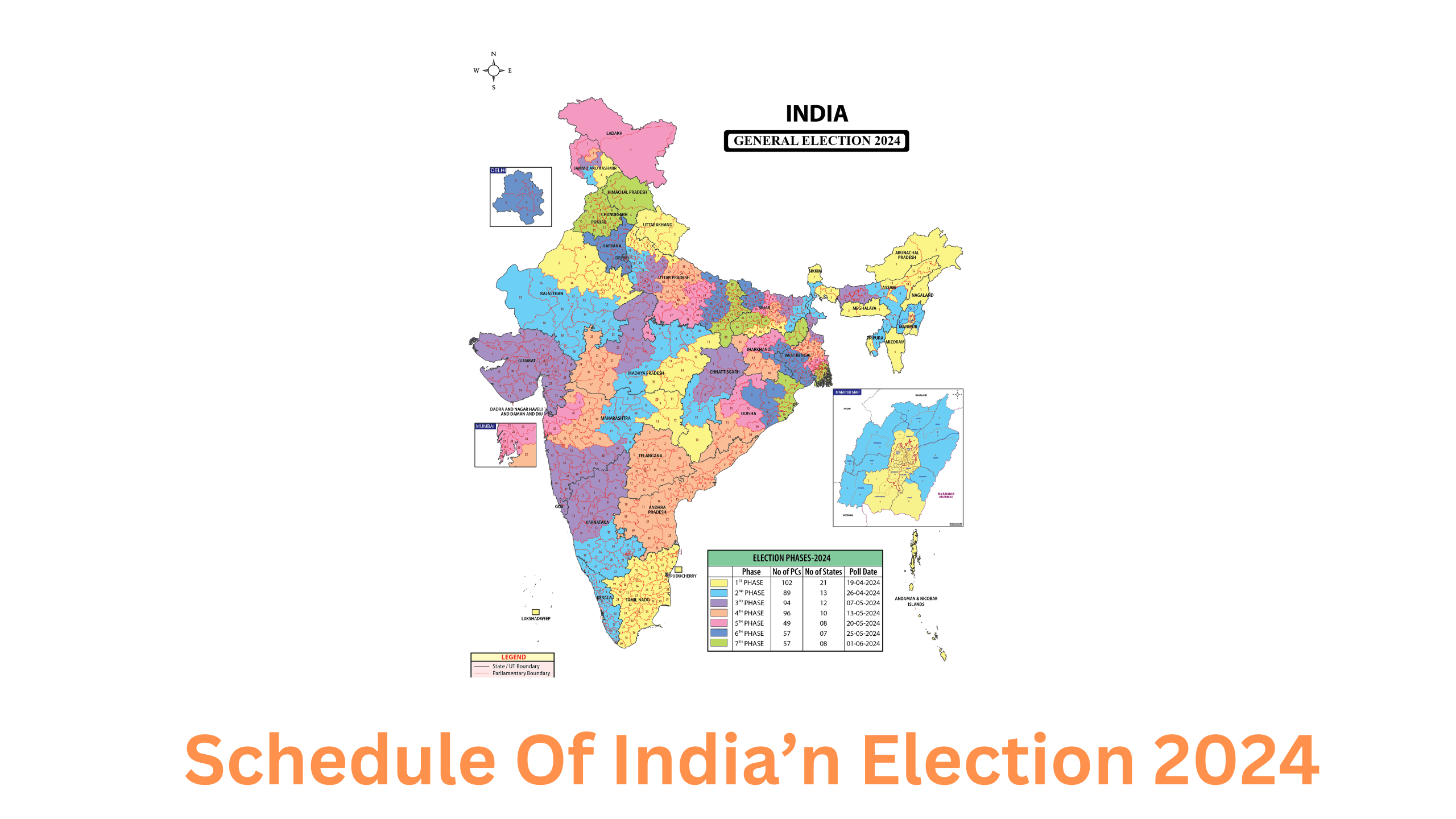 Schedule Of India General elections 2024