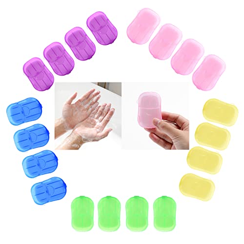20 Pack (400 Sheets)Portable and Disposable Foaming Hand and Body Wash, Scented and Convenient, Get Clean on the Go with our Portable Foaming Hand and Body Wash, Convenient and Disposable Foaming Wash