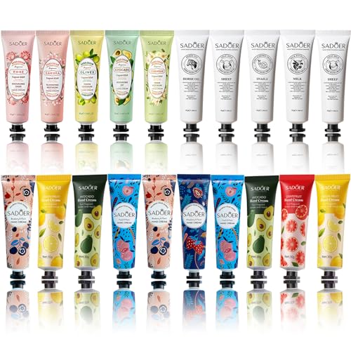 20 Pack Hand Cream Gift Set for Women,Moisturizing Hand Care Cream Stocking Stuffers Gift Set,Travel Size Hand Lotion for Dry Hands,Mini Hand Lotion Gift Set With Natural Plant Fragrance