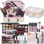 All In On Makeup Kit Makeup Set For Teens, Women, Girl and Beginners Includes Eyeshadow Concealer Palette Lip Gloss Set Lipstick Eye Pencil Makeup Brushes