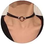 Fesciory Black Choker Necklaces for Women, Adjustable Layered Velvet Leather Lace Choker Collar Necklace, Goth Jewelry Gifts for Girls.