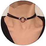 Fesciory Black Choker Necklaces for Women, Adjustable Layered Velvet Leather Lace Choker Collar Necklace, Goth Jewelry Gifts for Girls.