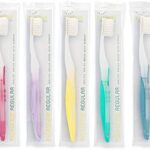 NIMBUS Extra Soft Toothbrushes (Regular Size Head), Periodontist Design Tapered Bristles for Sensitive Teeth & Receding Gums (5 Pack, Colors May Vary)