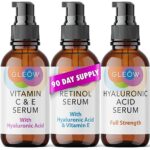 Retinol Serum for Face - Vitamin C Face Serum with Hyaluronic Acid Serum for Face, Vitamin C Serum for Face, Retinol for Face, Glow Face Serum for Women and Men 3x2oz