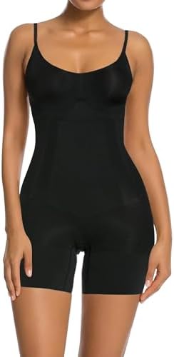 SHAPERX Bodysuit for Women Tummy Control Shapewear Mid-Thigh Seamless Full Body Shaper