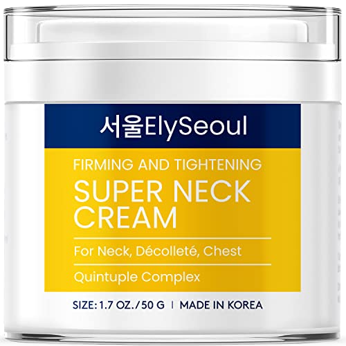 Super Neck Chest Wrinkle Cream - Advanced Tightening Firming Lifting - Korean Skin Care Anti-Aging with Collagen Hyaluronic Acid Niacinamide