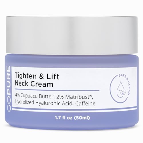 goPure Neck Firming Cream - Anti-Aging Neck Cream for Tightening and Wrinkles for an Even Skin Tone and Neck Lift - With Pro-Active Repair Firming Complex, 1.7 oz